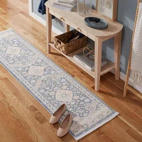 Town And Country Rein Medallion Washable 12" X 84" Indoor Rectangular Runner