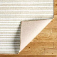 Town And Country Layne Stripe Washable Indoor Rectangular Area Rug