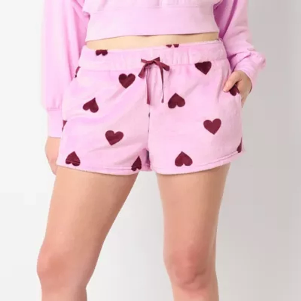 Arizona Body Womens Juniors Fleece Pajama Shorts