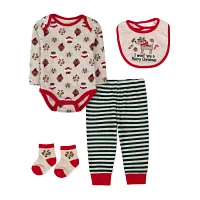 Baby Essentials Christmas Dog Boys 4-pc. Clothing Set