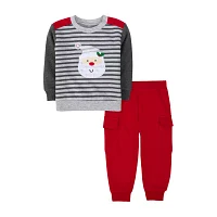 Baby Essentials Santa Boys 2-pc. Pant Set