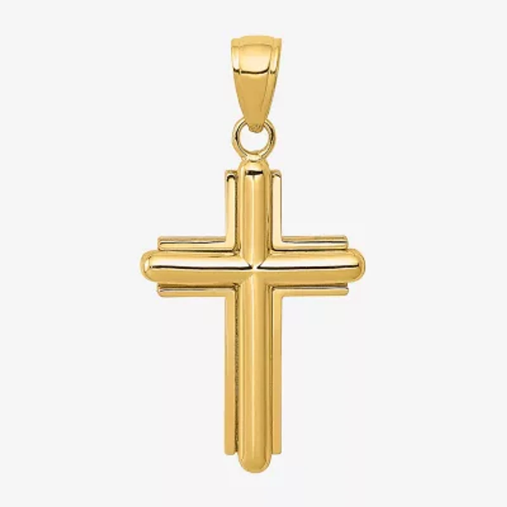 Unisex Adult 10K Gold Cross Pendant