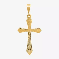 Womens 10K Gold Cross Pendant