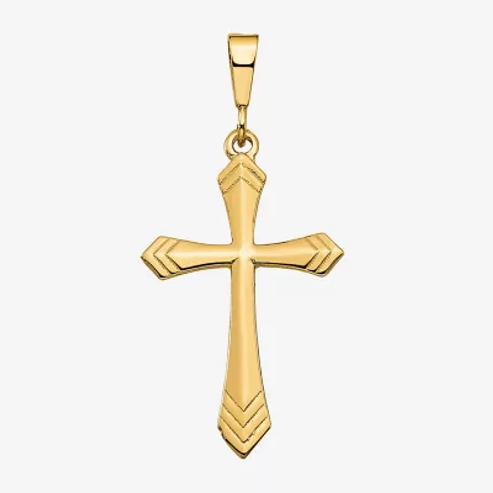 Womens 10K Gold Cross Pendant