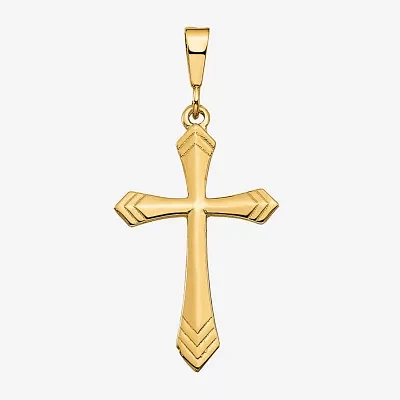 Womens 10K Gold Cross Pendant