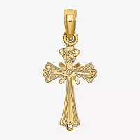 Womens 10K Gold Cross Pendant