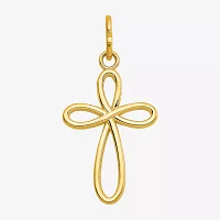 Womens 10K Gold Cross Pendant