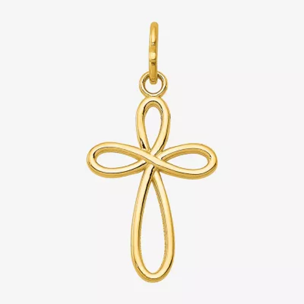 Womens 10K Gold Cross Pendant