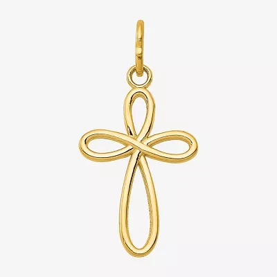 Womens 10K Gold Cross Pendant