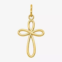 Womens 10K Gold Cross Pendant