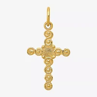 Womens 14K Gold Cross Pendant