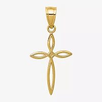 Womens 14K Gold Cross Pendant