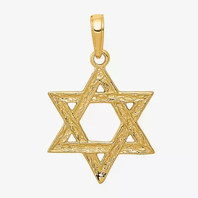 Star Of David Unisex Adult 14K Gold Star Pendants