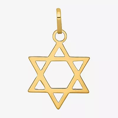 Star Of David Unisex Adult 14K Gold Star Pendant