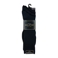 Gold Toe Cotton Metropolitan Dress 3 Pair Crew Socks Mens