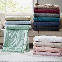 Madison Park Prospect Lightweight Down Alternative Blanket with Satin Trim