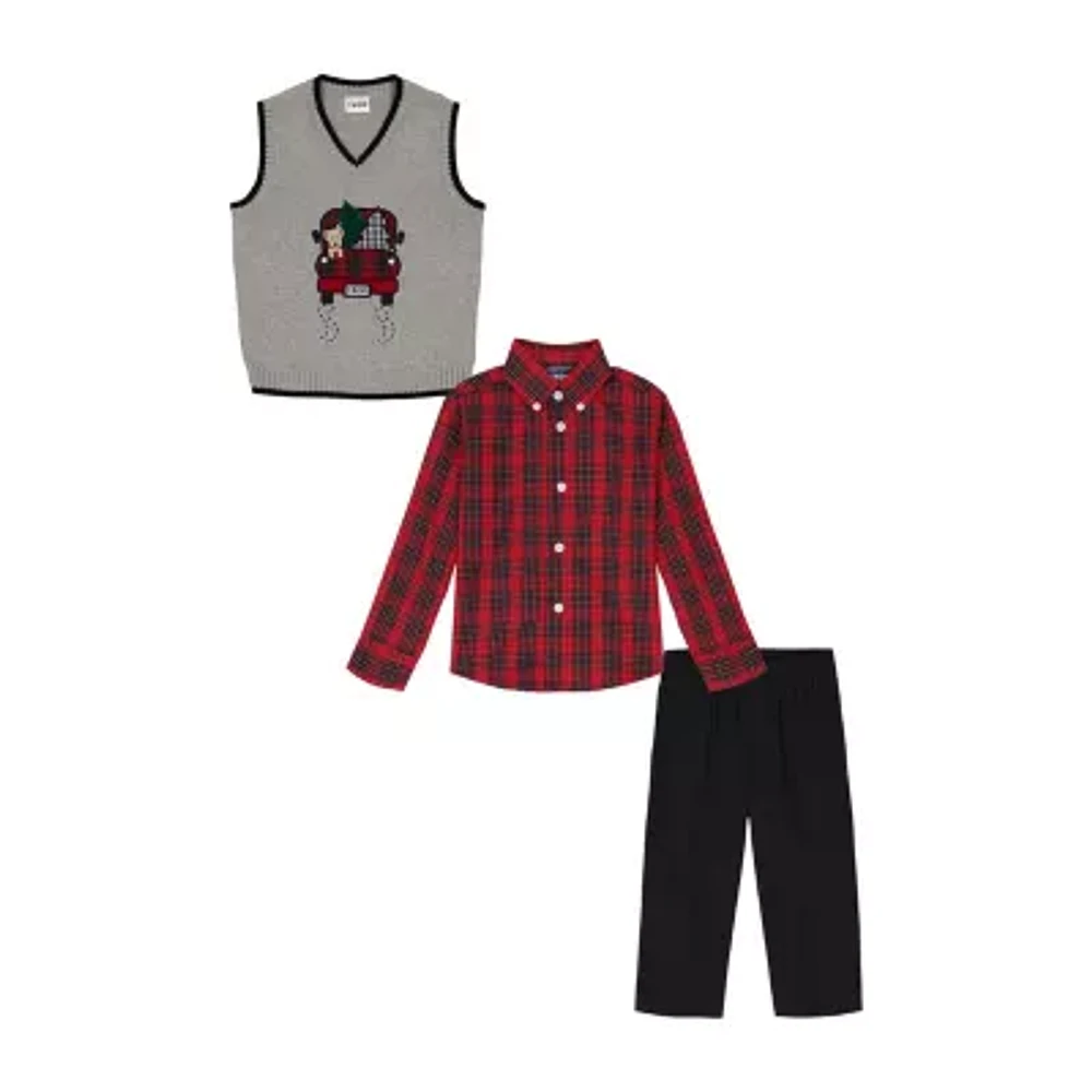 IZOD Holiday Baby Boys 3-pc. Pant Set