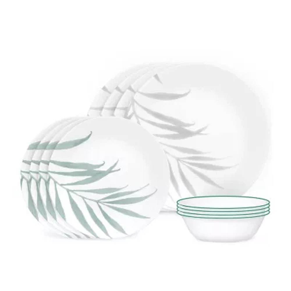 Corelle Solar Print 12-pc. Glass Dinnerware Set