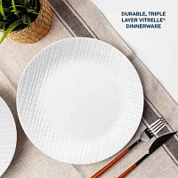 Corelle Linen Weave 12-pc. Glass Dinnerware Set