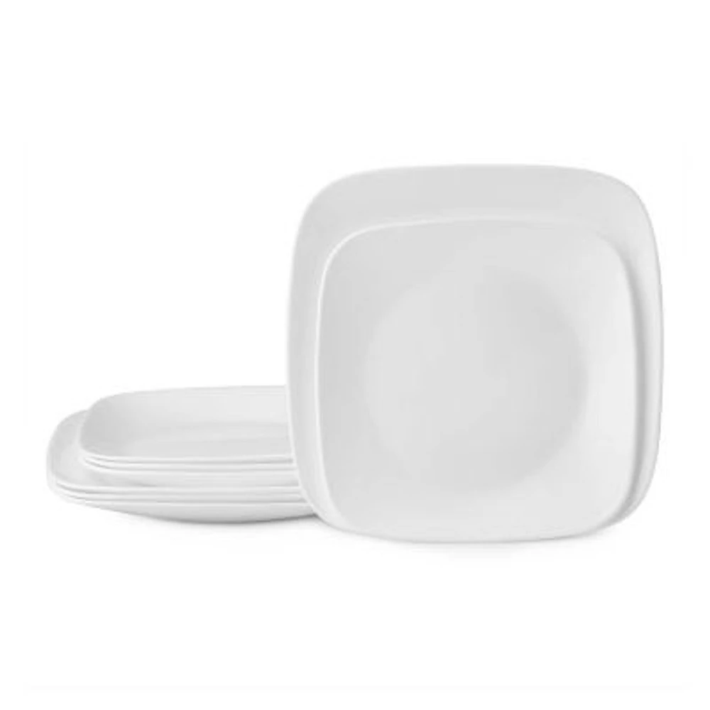 Corelle Vivid White 8 Piece Glass Dinnerware Set