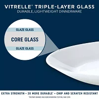 Corelle Shimmering White 8 Piece Glass Dinnerware Set
