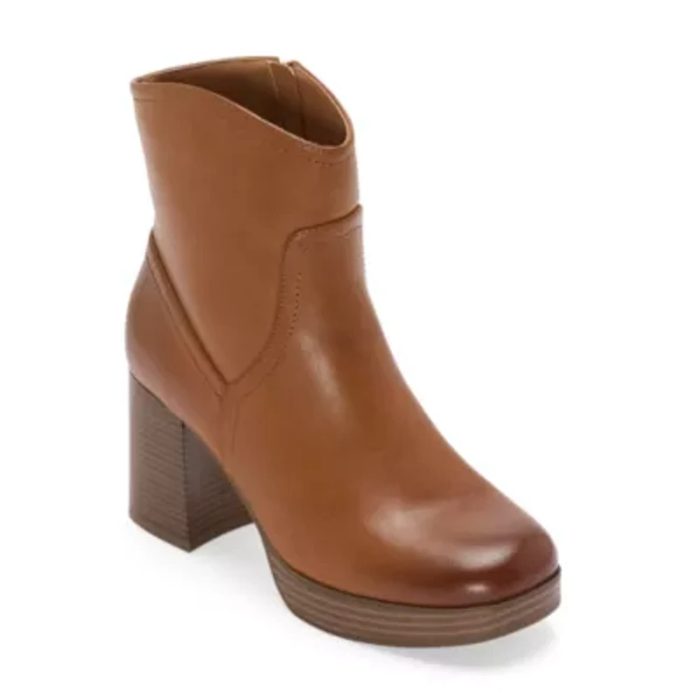 a.n.a Womens Hyde Stacked Heel Booties