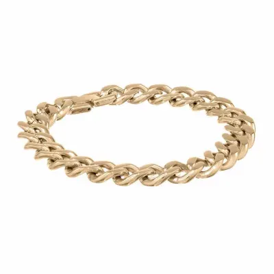 Stainless Steel 10 Inch Solid Curb Chain Bracelet