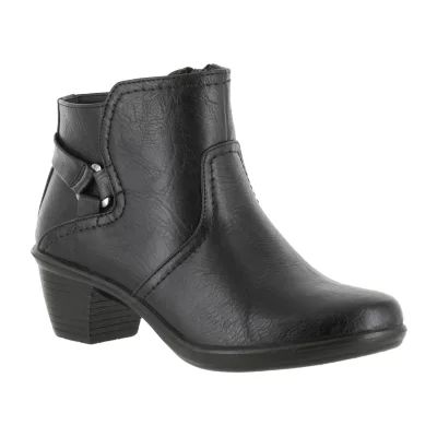 Easy Street Womens Dawnta Block Heel Booties