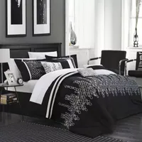 Chic Home Lauren 12-pc. Midweight Embroidered Comforter Set