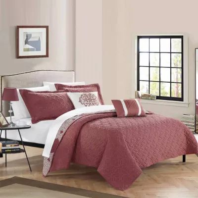 Chic Home Zoe -pc. Embroidered Quilt Set