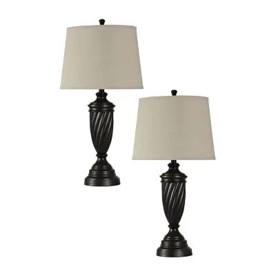 Stylecraft Oiled 2-pc. Lamp Set