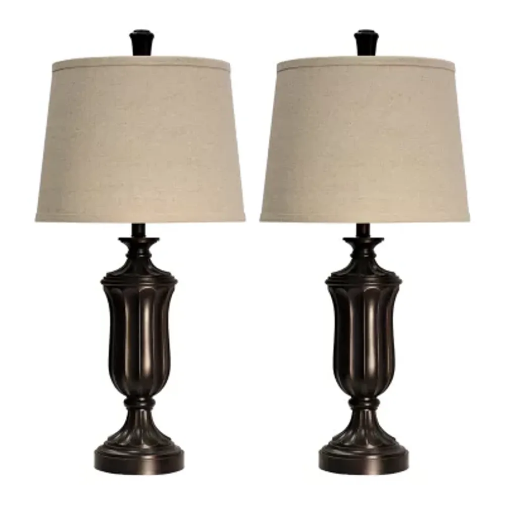 Stylecraft Wood 2-pc. Lamp Set