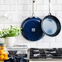 As Seen On TV Blue Diamond Infused 2-pc. Aluminum Non-Stick 9.5" and 11" Frying Pan Duo