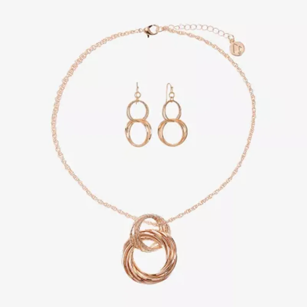 Liz Claiborne Textured Round Womens 2-pc. Jewelry Set