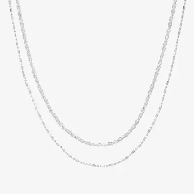 Sparkle Allure 2-pc. Pure Silver Over Brass 18 Inch Rope Necklace Set