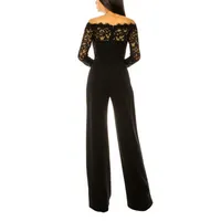 Premier Amour Off the Shoulder Long Sleeve Jumpsuit