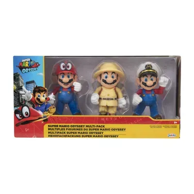 Nintendo Mario 4inch Odyssey 3pk Figures Super Mario Action Figure