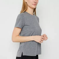 Xersion Womens Cotton Crew Neck Short Sleeve T-Shirt