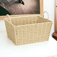 Woven Rope Tapered Rectangular Storage Basket