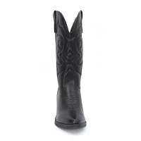 Yoki Womens Gilard Stacked Heel Cowboy Boots