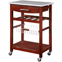 Granite-Top Kitchen Cart