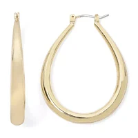 Mixit Hypoallergenic Gold Tone Oval Hoop Earrings