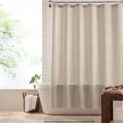 Elrene Home Fashions Essential Waffle Shower Curtain