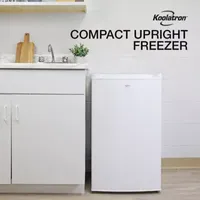 Compact Upright Freezer- 3.1 cu ft (88L)- White- Frost-Free- Flat Back