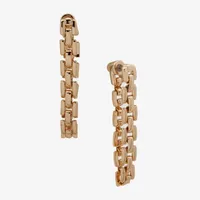 Worthington Chain Linear Front Back Drop Earrings