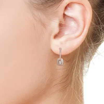 Effy  1/2 CT. T.W. Diamond & Genuine Pink Morganite 14K Rose Gold Drop Earrings