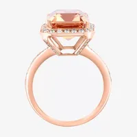 Effy Womens / CT. T.W. Diamond & Genuine Pink Morganite 14K Rose Gold Cocktail Ring