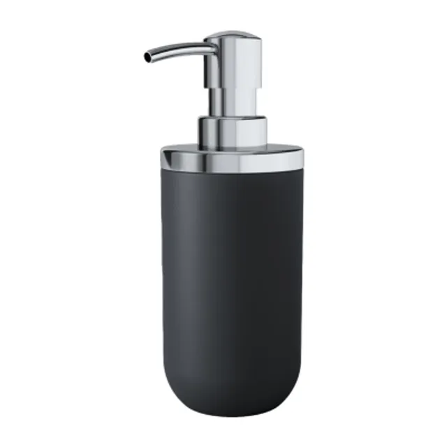 Faceted Black Glass Gentle Foaming Hand Soap Dispenser