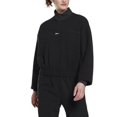 Reebok Womens Long Sleeve Quarter-Zip Pullover