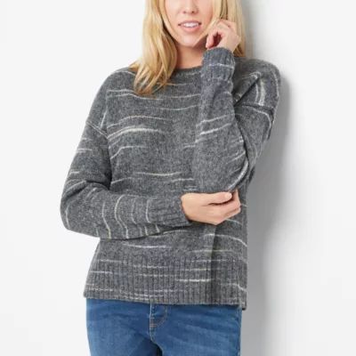 a.n.a Womens Crew Neck Long Sleeve Pullover Sweater